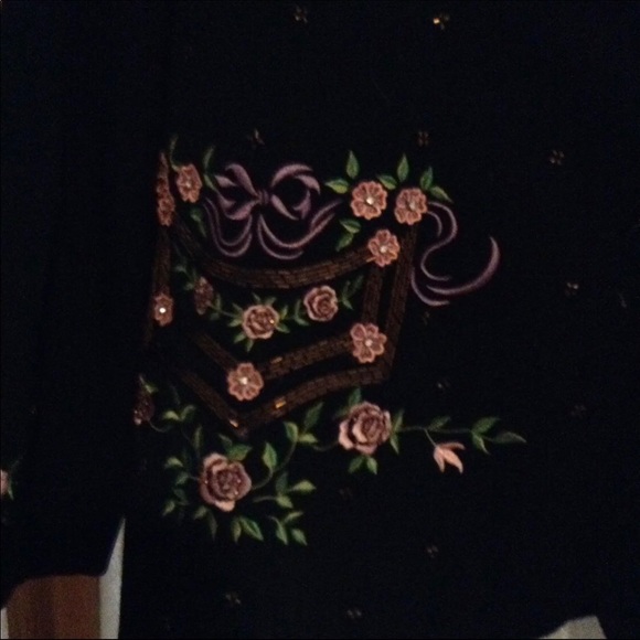 Embroidered Beaded Jacket Size 12-14 - Picture 2 of 4